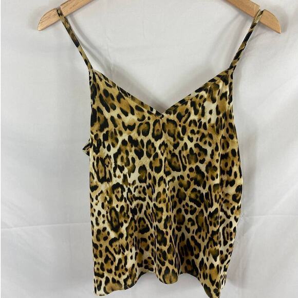 NWT Abound Leopard Print Camisole Tank Top Casual Animal Print Brown Tan - Picture 2 of 5